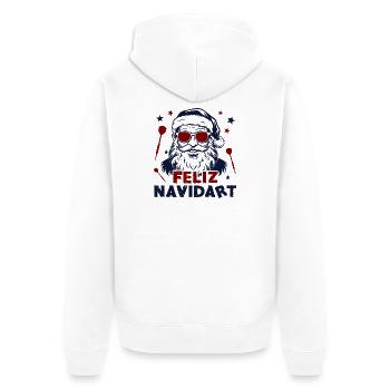Fléchettes Fléchettes Noël Feliz Navidart - Veste à capuche bio Premium Unisexe - blanc - Dos - Thijin (182cm)