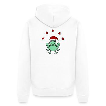 anniversaire. anniversaire décennie. humour. drôle - Veste à capuche bio Premium Unisexe - blanc - Dos - Thijin (182cm)