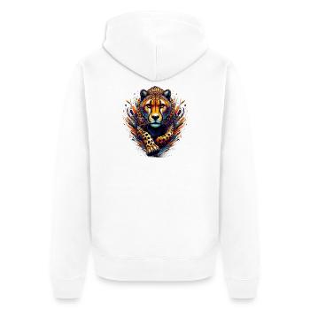 Guépard - Veste à capuche bio Premium Unisexe - blanc - Dos - Thijin (182cm)