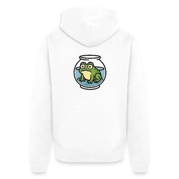 Grenouille dans un bol - Veste à capuche bio Premium Unisexe - blanc - Dos - Thijin (182cm)