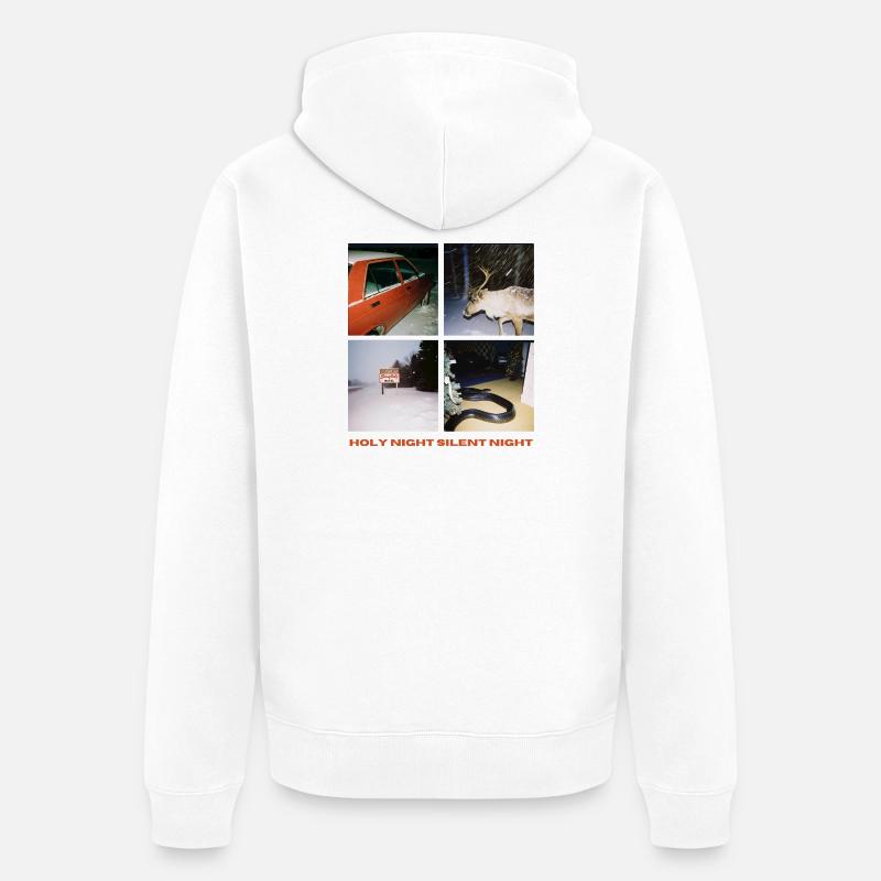 Noël des Douces Nuits - Veste à capuche bio Premium Unisexe - blanc