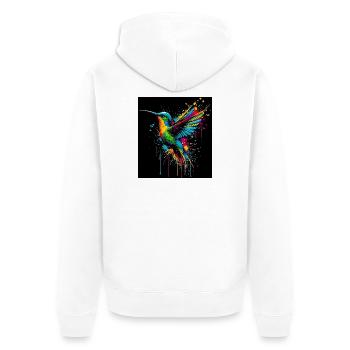 colibri - Veste à capuche bio Premium Unisexe - blanc - Dos - Thijin (182cm)