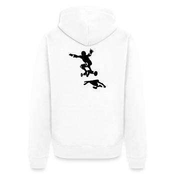 Planche de montagne - Veste à capuche bio Premium Unisexe - blanc - Dos - Thijin (182cm)