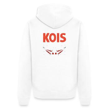 Sorry I Can't My Kois Need Me Funny Fish Pond - Unisex Premium Organic Zip Hoodie - white - Back - Thijin (182cm)