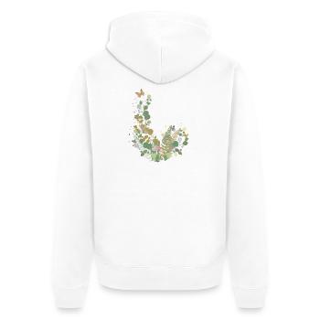 Scène envoûtante en lisière de forêt avec des détails délicats - Veste à capuche bio Premium Unisexe - blanc - Dos - Thijin (182cm)