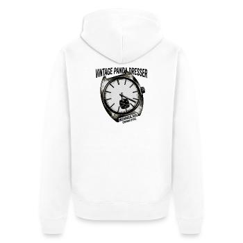 Graphisme de montre chrono vintage - Veste à capuche bio Premium Unisexe - blanc - Dos - Thijin (182cm)