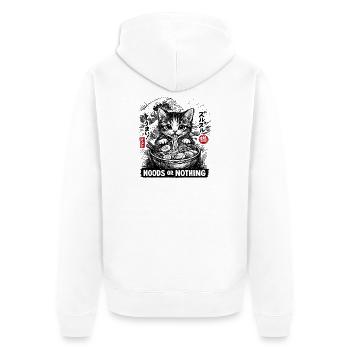 Katzen ramen: Noods or Nothing - Unisex Premium Organic Zip Hoodie - white - Back - Thijin (182cm)