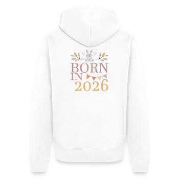 Née en 2026 Cadeau de maman Baby Cat Soon - Veste à capuche bio Premium Unisexe - blanc - Dos - Thijin (182cm)