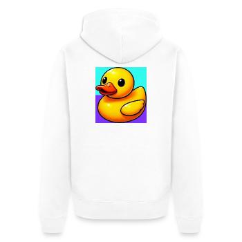 Caneton Canard Canard Canard - Veste à capuche bio Premium Unisexe - blanc - Dos - Thijin (182cm)