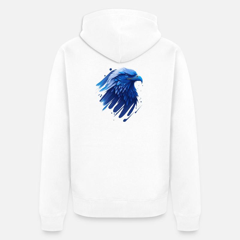 Blue Eagle - Veste à capuche bio Premium Unisexe - blanc