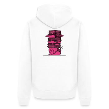 Snail Files Office Colorful - Unisex Premium Organic Zip Hoodie - white - Back - Thijin (182cm)
