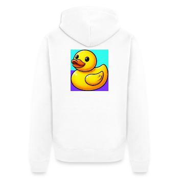 Caneton Canard Canard Canard - Veste à capuche bio Premium Unisexe - blanc - Dos - Thijin (182cm)