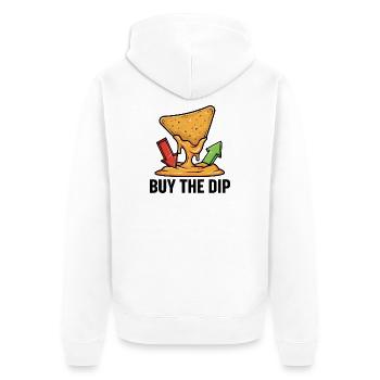 Nachos Cheese Dip Saying Trading Financial Stocks - Unisex Premium Organic Zip Hoodie - white - Back - Thijin (182cm)