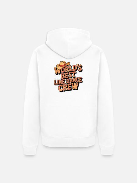 Weltbeste Line-Dance Crew - Unisex Premium Bio Zip Hoodie - Weiß