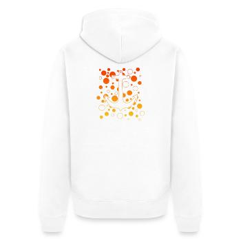 Leuchtender Anker mit Bubbles - Unisex Premium Bio Zip Hoodie - Weiß - Hinten - Thijin (182cm)