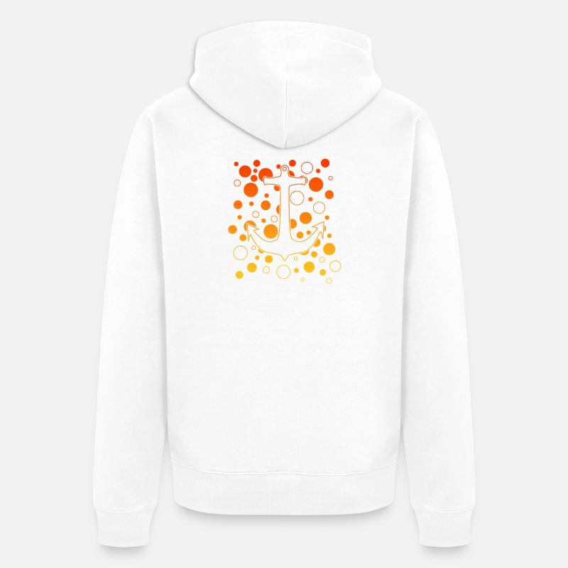 Ancre lumineuse avec bulles - Veste à capuche bio Premium Unisexe - blanc