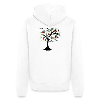 Pommier Arbre Pommier de jardin - Veste à capuche bio Premium Unisexe - blanc - Dos - Thijin (182cm)