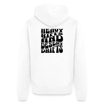 Heavy Riffs & Desert Drifts - Unisex Premium Organic Zip Hoodie - white - Back - Thijin (182cm)