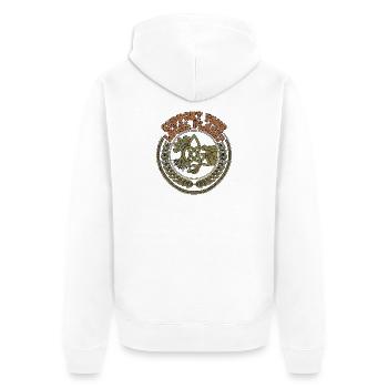 Support Your Local Planet - Unisex Premium Bio Zip Hoodie - Weiß - Hinten - Thijin (182cm)