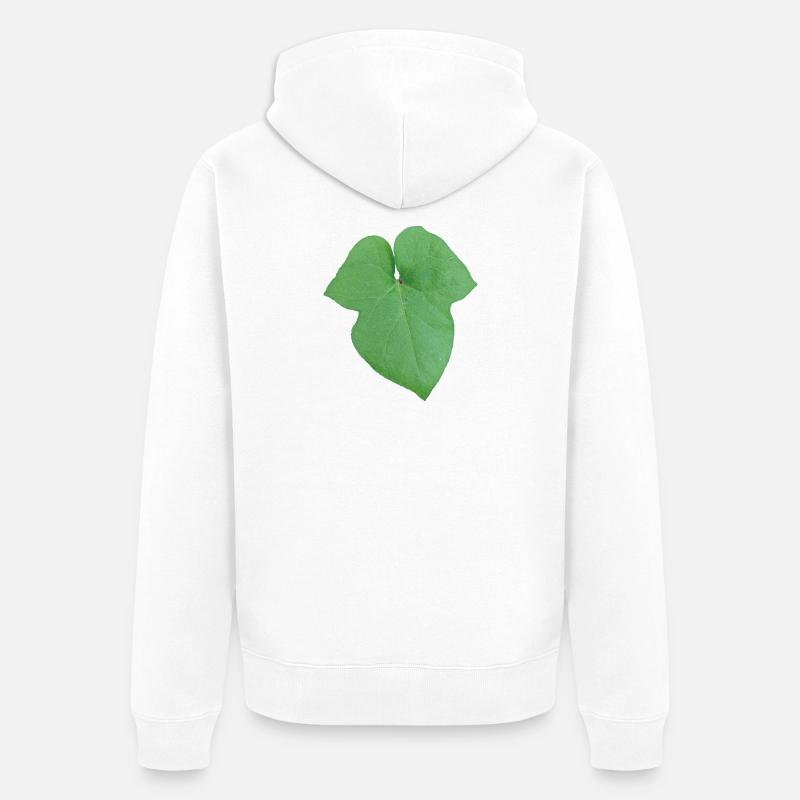 Green_Leaf_-_Tiny_Red_Spider - Unisex Premium Bio Zip Hoodie - Weiß