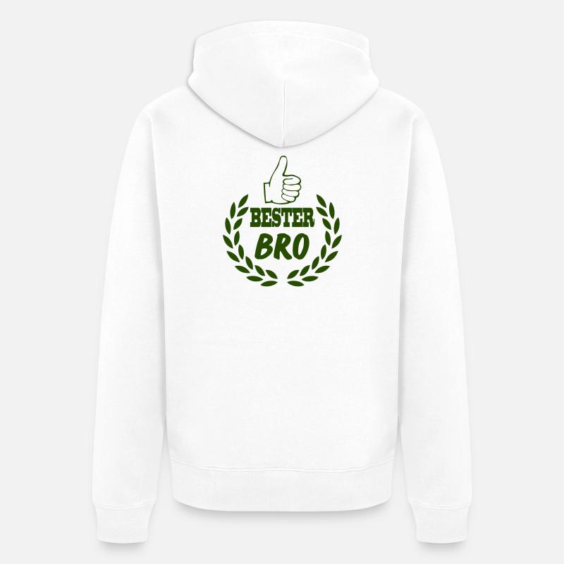 bester_bro - Veste à capuche bio Premium Unisexe - blanc