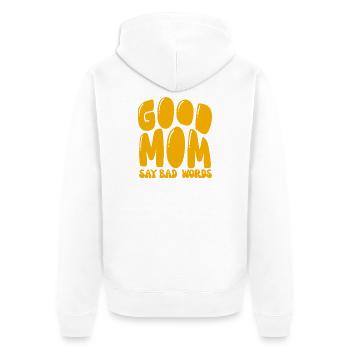 Good Mom say bad words - Unisex Premium Bio Zip Hoodie - Weiß - Hinten - Thijin (182cm)