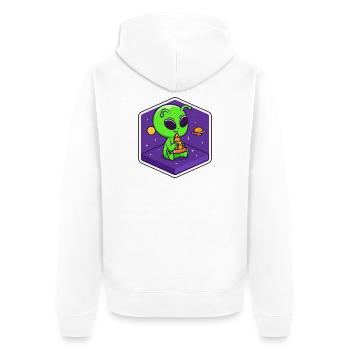 Alien Pizza Scout - Veste à capuche bio Premium Unisexe - blanc - Dos - Thijin (182cm)