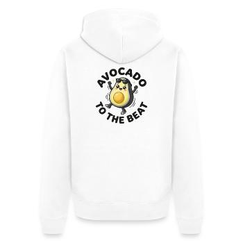 Fête Avocado Beat Cool Fruit - Veste à capuche bio Premium Unisexe - blanc - Dos - Thijin (182cm)