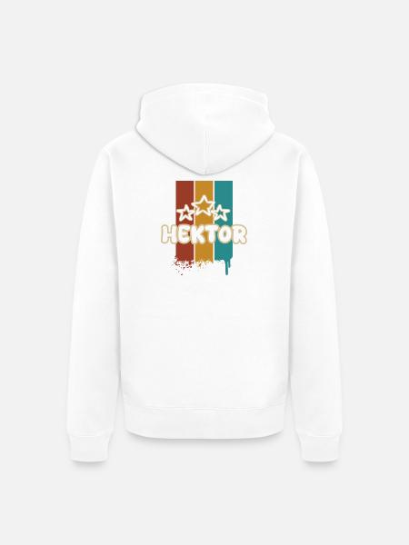 Hektor als Geschenkidee - Unisex Premium Bio Zip Hoodie - Weiß