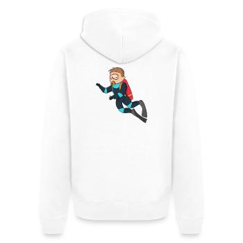 diving - Veste à capuche bio Premium Unisexe - blanc - Dos - Thijin (182cm)