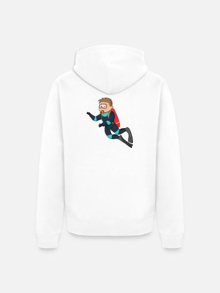 diving - Veste à capuche bio Premium Unisexe - blanc