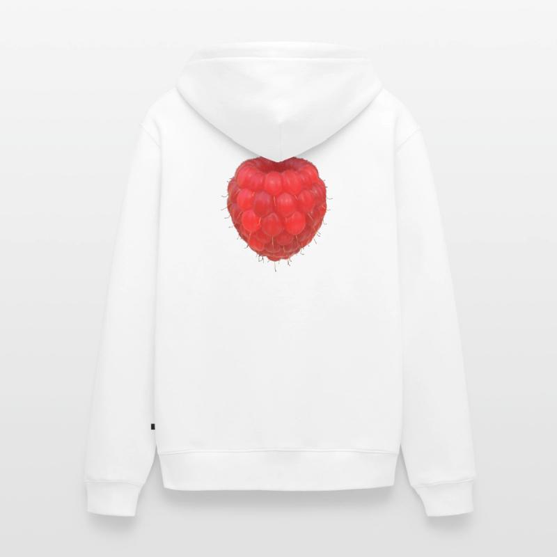 Raspberry Cluster Pattern Unisex Premium Organic Zip Hoodie