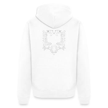 albanie Vektorgrafik - Unisex Premium Bio Zip Hoodie - Weiß - Hinten - Thijin (182cm)