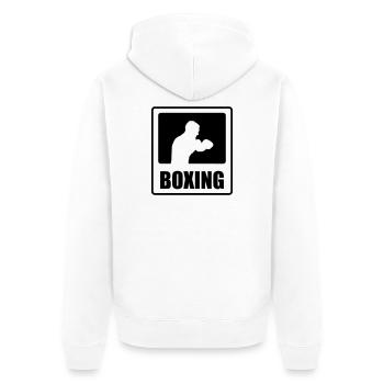 Boxing - Veste à capuche bio Premium Unisexe - blanc - Dos - Thijin (182cm)