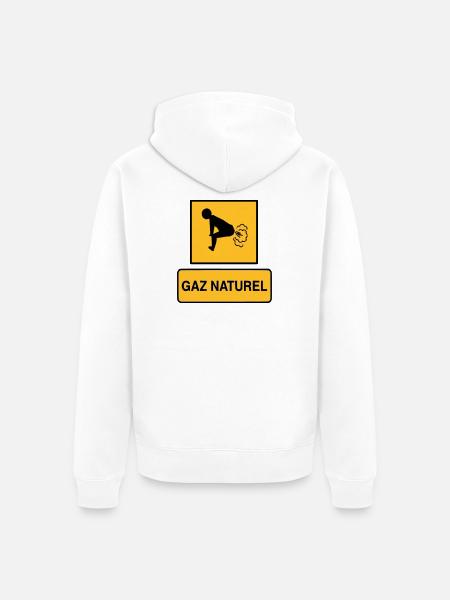 Natural gas - Unisex Premium Organic Zip Hoodie - white