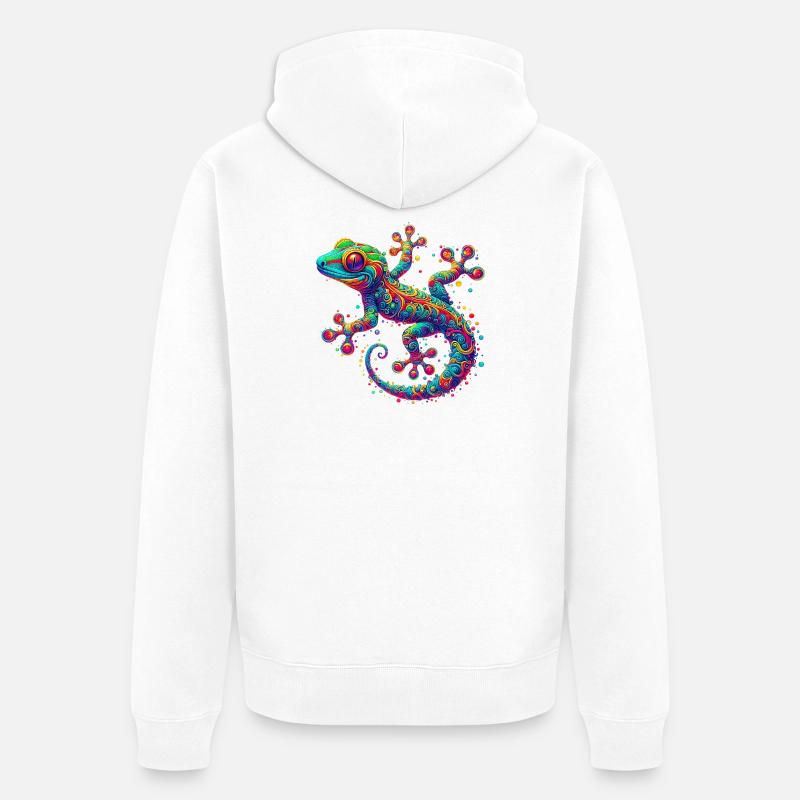 Gecko - Veste à capuche bio Premium Unisexe - blanc