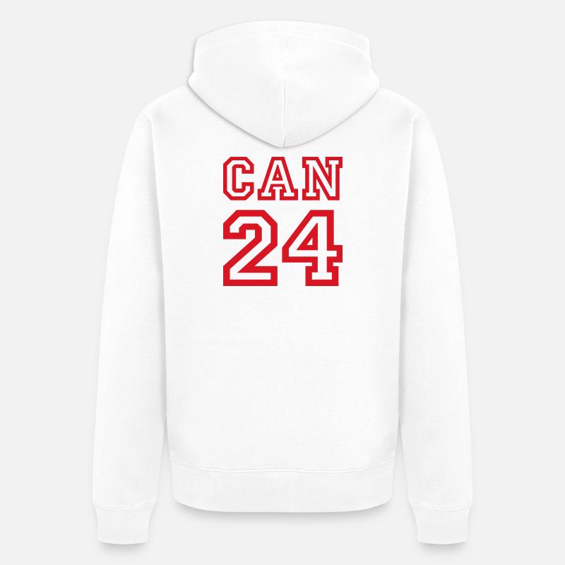 Canada Kanada - Veste à capuche bio Premium Unisexe - blanc