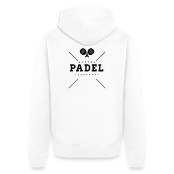 Padel Sport - Veste à capuche bio Premium Unisexe - blanc - Dos - Thijin (182cm)