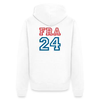 France Frankreich - Veste à capuche bio Premium Unisexe - blanc - Dos - Thijin (182cm)