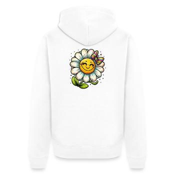 Pâquerette - Veste à capuche bio Premium Unisexe - blanc - Dos - Thijin (182cm)