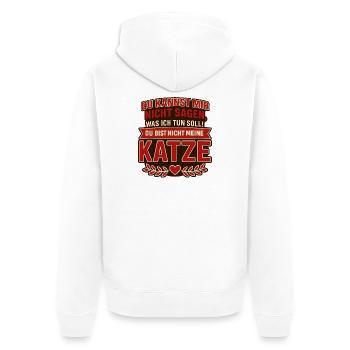 Tu n’es pas mon chat ! - Veste à capuche bio Premium Unisexe - blanc - Dos - Thijin (182cm)