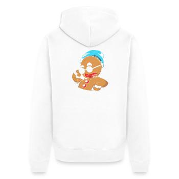 Bonhomme en pain d'épices Pain d'épices de Noël - Veste à capuche bio Premium Unisexe - blanc - Dos - Thijin (182cm)