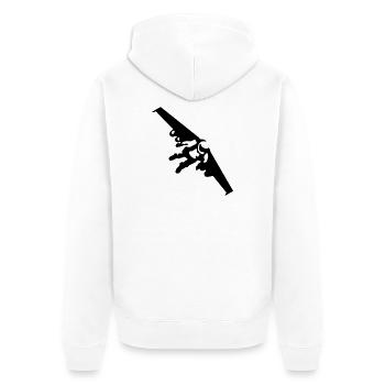 Jetman - Unisex Premium Organic Zip Hoodie - white - Back - Thijin (182cm)