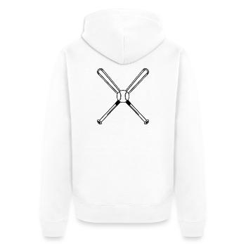 Illustration de baseball Joueur de baseball - Veste à capuche bio Premium Unisexe - blanc - Dos - Thijin (182cm)