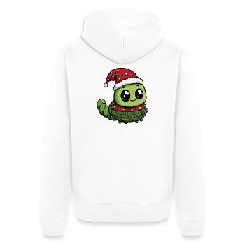 Noël de Noël Worm - Veste à capuche bio Premium Unisexe - blanc - Dos - Thijin (182cm)