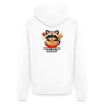 Nouilles ramen avant Moods Raccoon - Veste à capuche bio Premium Unisexe - blanc - Dos - Thijin (182cm)