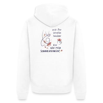Tu es mon rayon de soleil - Veste à capuche bio Premium Unisexe - blanc - Dos - Thijin (182cm)