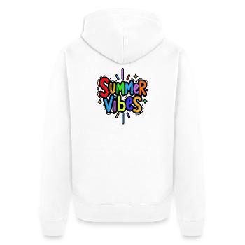 Ambiances d’été arc-en-ciel - Veste à capuche bio Premium Unisexe - blanc - Dos - Thijin (182cm)