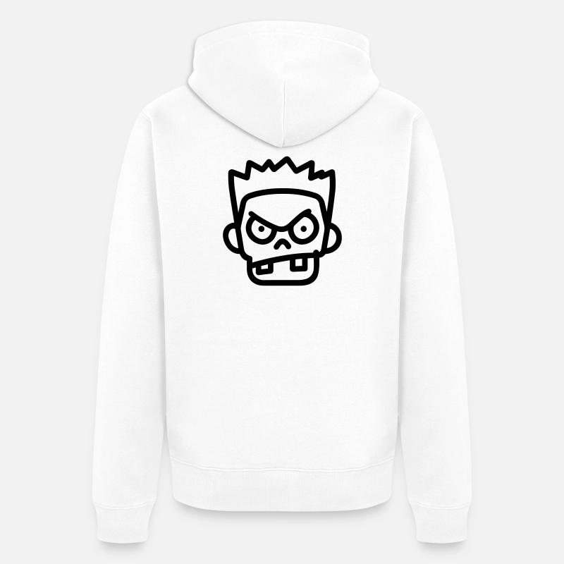 zombie - Veste à capuche bio Premium Unisexe - blanc