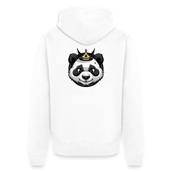 Couronne de tête de panda - Veste à capuche bio Premium Unisexe - blanc - Dos - Thijin (182cm)